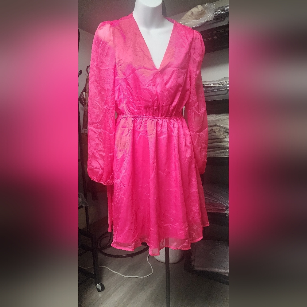 Cupshe Pink Mini Sundress with Sweetheart Neckline